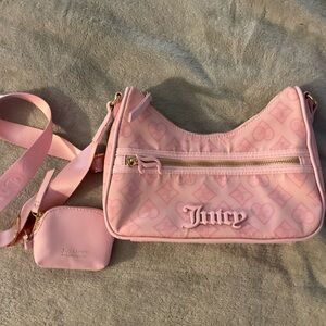 Juicy Couture Light Pink Shoulder Bag with Pouch
